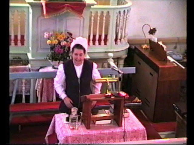 Wheel Busy, Doris Manley preaching the gospel sometime in the 90s